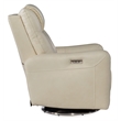 Steffen Swivel Power Recliner with Power Headrest in Beige Leather by Hooker