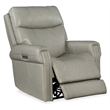 Carroll Power Recliner with Power Headrest & Lumbar in Gray Leather by Hooker