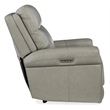 Carroll Power Recliner with Power Headrest & Lumbar in Gray Leather by Hooker