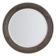 Traditions Round Mirror in Brown Wood by Hooker Furniture
