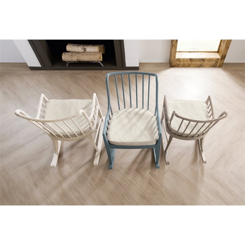 Serenity Moorings Wood Rocking Chair in Blue by Hooker Furniture