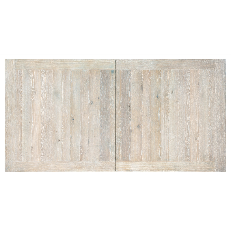 Serenity Topsail Rectangle Dining Table with 2-18in Leaves in White Wood