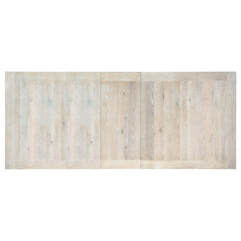 Serenity Topsail Rectangle Dining Table with 2-18in Leaves in White Wood