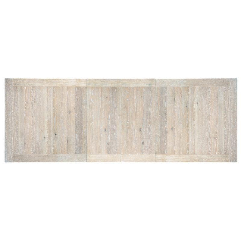 Serenity Topsail Rectangle Dining Table with 2-18in Leaves in White Wood