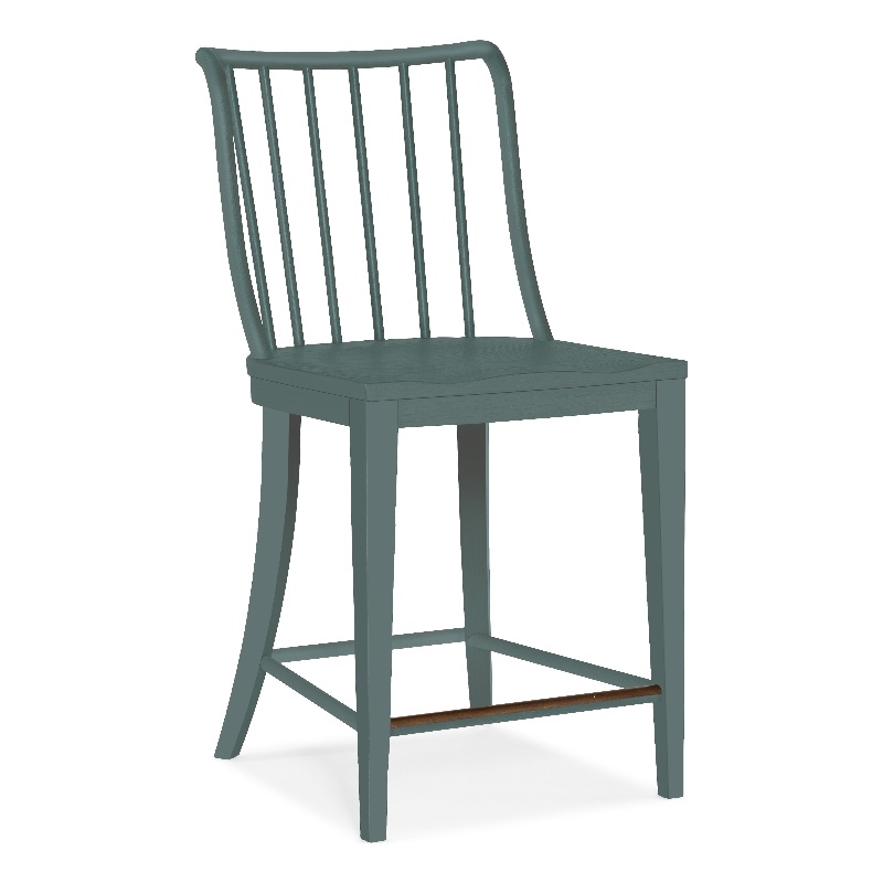 Serenity Bermuda Wood Counter Chair in Blue by Hooker Furniture