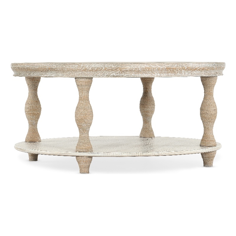 Serenity Bahari Round Cocktail Table in White Wood by Hooker Furniture