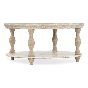 Serenity Bahari Round Cocktail Table in White Wood by Hooker Furniture