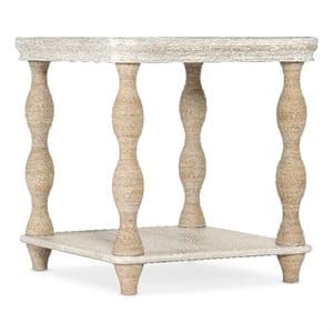 Serenity Bahari Lamp Table in White Wood by Hooker Furniture