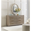 Serenity Amelia Oval Mirror in Gray Wood by Hooker Furniture