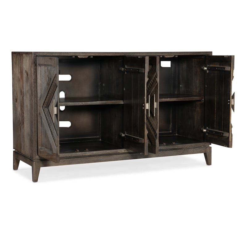 Commerce & Market Carved Accent Chest in Brown Wood by Hooker Furniture