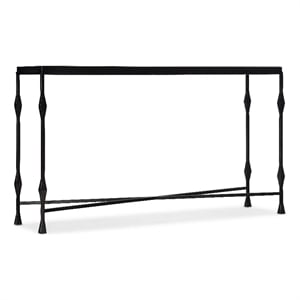 Commerce & Market Metal-Wood-Stone Console Table in Black by Hooker Furniture
