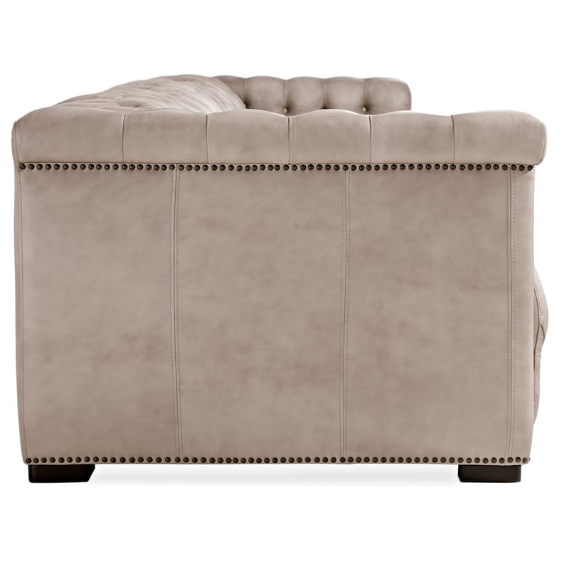 Savion 2 over 2 Sofa with Power Recline & Power Headrest in Beige Leather