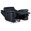 Montel Lay Flat Power Recliner with Power Headrest & Lumbar in Blue Leather