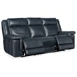 Montel Lay Flat Power Sofa with Power Headrest & Lumbar in Blue Leather