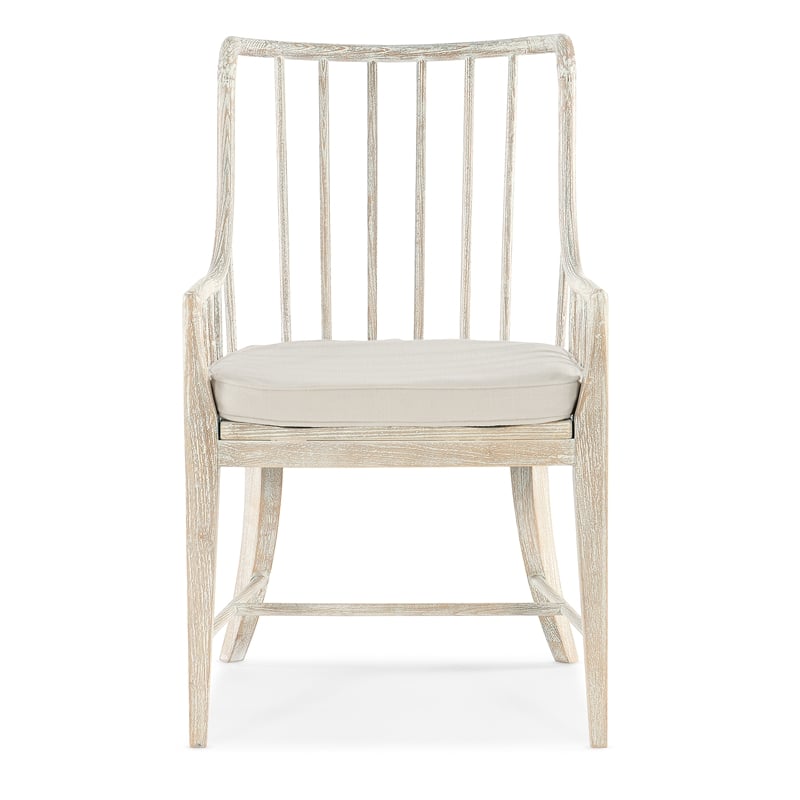 Serenity Bimini Spindle Arm Chair- in White Wood by Hooker Furniture
