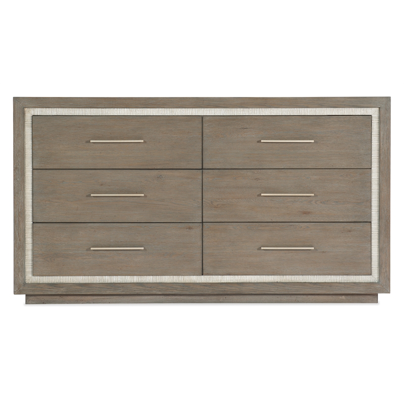 Hooker Furniture Serenity Mainstay 6-Drawer Dresser - Gray Washed Oak/Light Gray