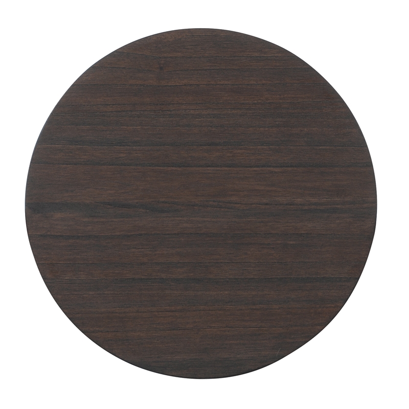 Commerce & Market Round Side Table in Brown Wood by Hooker Furniture