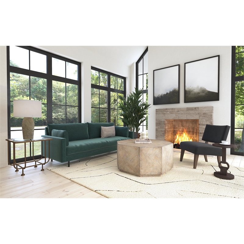 Commerce & Market Round Side Table in Brown Wood by Hooker Furniture