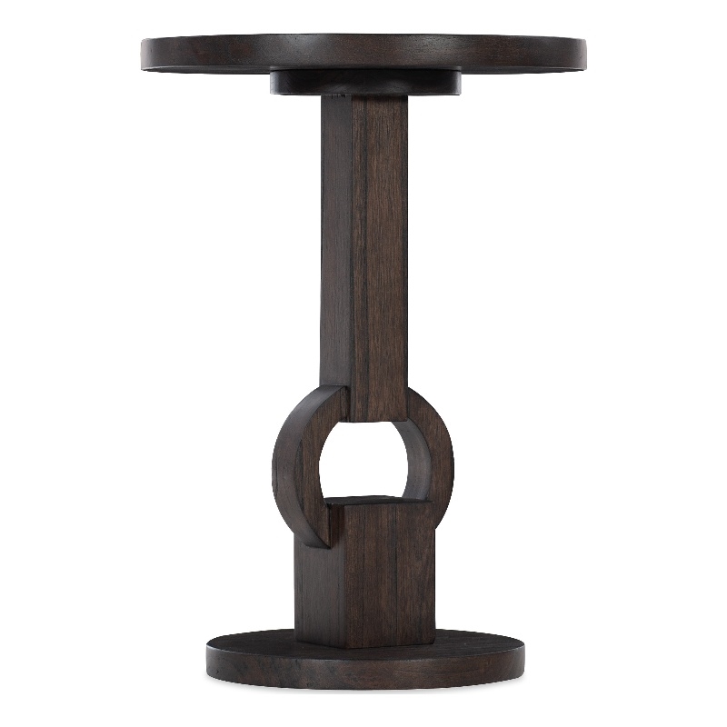 Commerce & Market Round Side Table in Brown Wood by Hooker Furniture