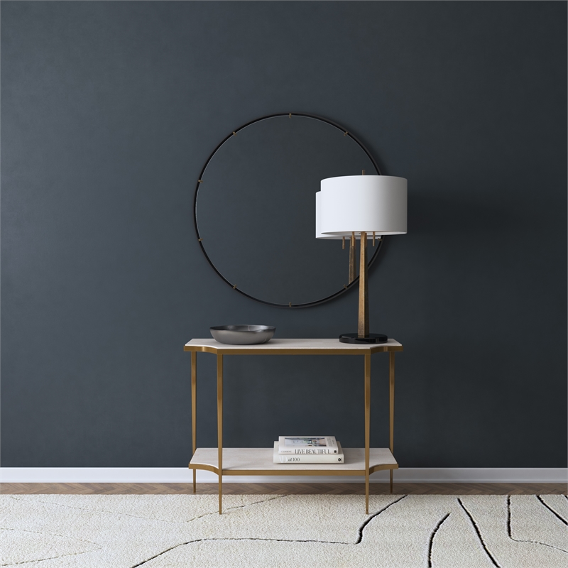 Commerce & Market Stone Console Table in Gold by Hooker Furniture