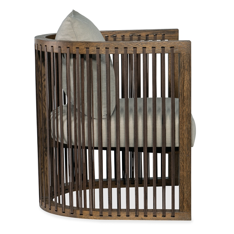 Wilde Club Chair in Brown Leather by Hooker Furniture