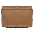 Lyra Zero Gravity Power Loveseat with Power Headrest in Brown Leather by Hooker