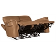 Lyra Zero Gravity Power Loveseat with Power Headrest in Brown Leather by Hooker
