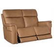 Lyra Zero Gravity Power Loveseat with Power Headrest in Brown Leather by Hooker