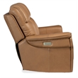 Lyra Zero Gravity Power Loveseat with Power Headrest in Brown Leather by Hooker