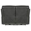 Lyra Zero Gravity Power Loveseat with Power Headrest in Gray Leather by Hooker