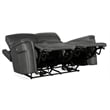 Lyra Zero Gravity Power Loveseat with Power Headrest in Gray Leather by Hooker