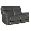 Lyra Zero Gravity Power Loveseat with Power Headrest in Gray Leather by Hooker