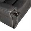 Lyra Zero Gravity Power Loveseat with Power Headrest in Gray Leather by Hooker