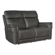 Lyra Zero Gravity Power Loveseat with Power Headrest in Gray Leather by Hooker