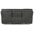Lyra Zero Gravity Power Sofa with Power Headrest in Gray Leather by Hooker