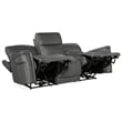 Lyra Zero Gravity Power Sofa with Power Headrest in Gray Leather by Hooker