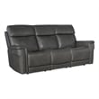 Lyra Zero Gravity Power Sofa with Power Headrest in Gray Leather by Hooker