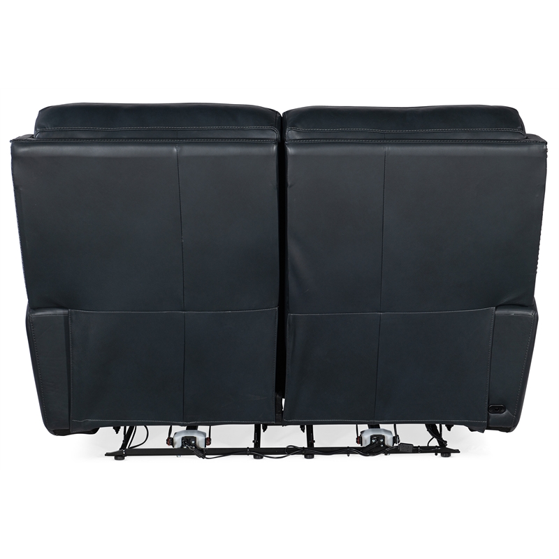 Ruthe Zero Gravity Power Recline Loveseat with Power Headrest in Blue Leather