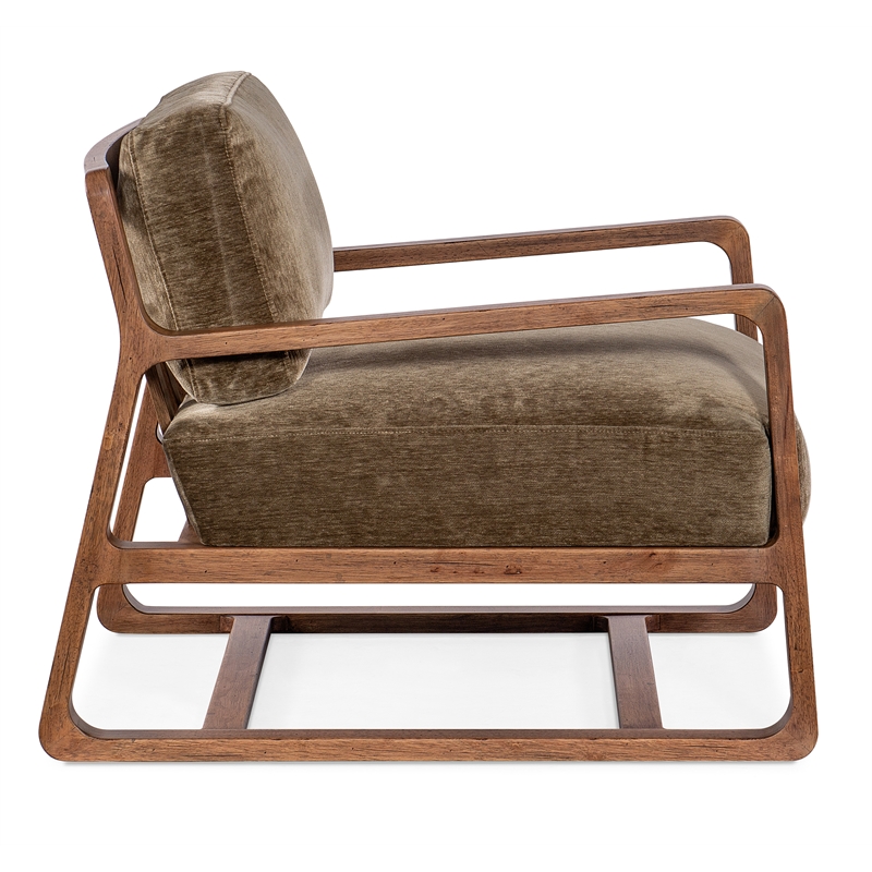 Moraine Fabric Accent Chair in Brown and Green by Hooker Furniture