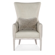 Kyndall Club Chair with Accent Pillow in Gray Leather by Hooker Furniture