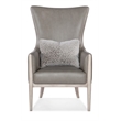 Kyndall Club Chair with Accent Pillow in Gray Leather by Hooker Furniture