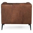 Nicolla Leather Stationary Chair in Brown Leather by Hooker Furniture