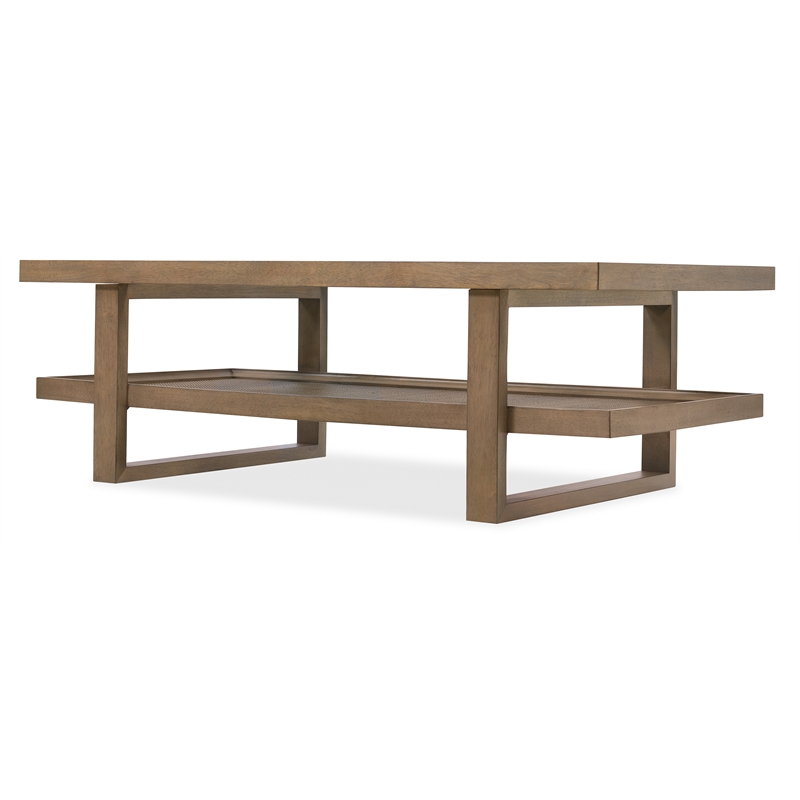 Sonnet Rectangle Cocktail Table in Medium Brown Wood by Hooker Furnishings
