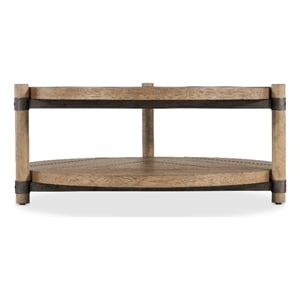 Vineyard Row Round Cocktail Table in Light Natural Wood by Hooker Furnishings