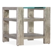 Melange Saber End Table in Silver Wood by Hooker Furnishings