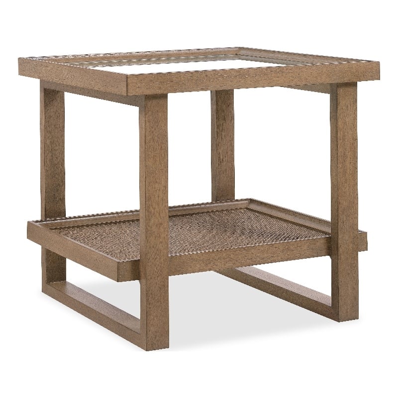 Sonnet Rectangle End Table in Medium Brown Wood by Hooker Furnishings
