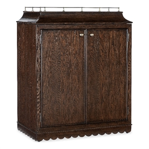 commerce & market dukes bar cabinet in dark brown wood by hooker furnishings
