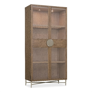 Sonnet Display Cabinet in Medium Brown Wood by Hooker Furnishings