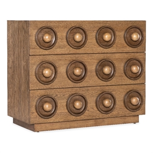 commerce & market knobby 3-drawer accent chest in light natural wood by hooker
