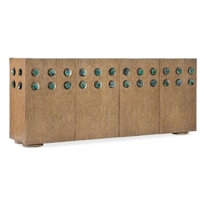 commerce & market pilea entertainment credenza in natural wood by hooker